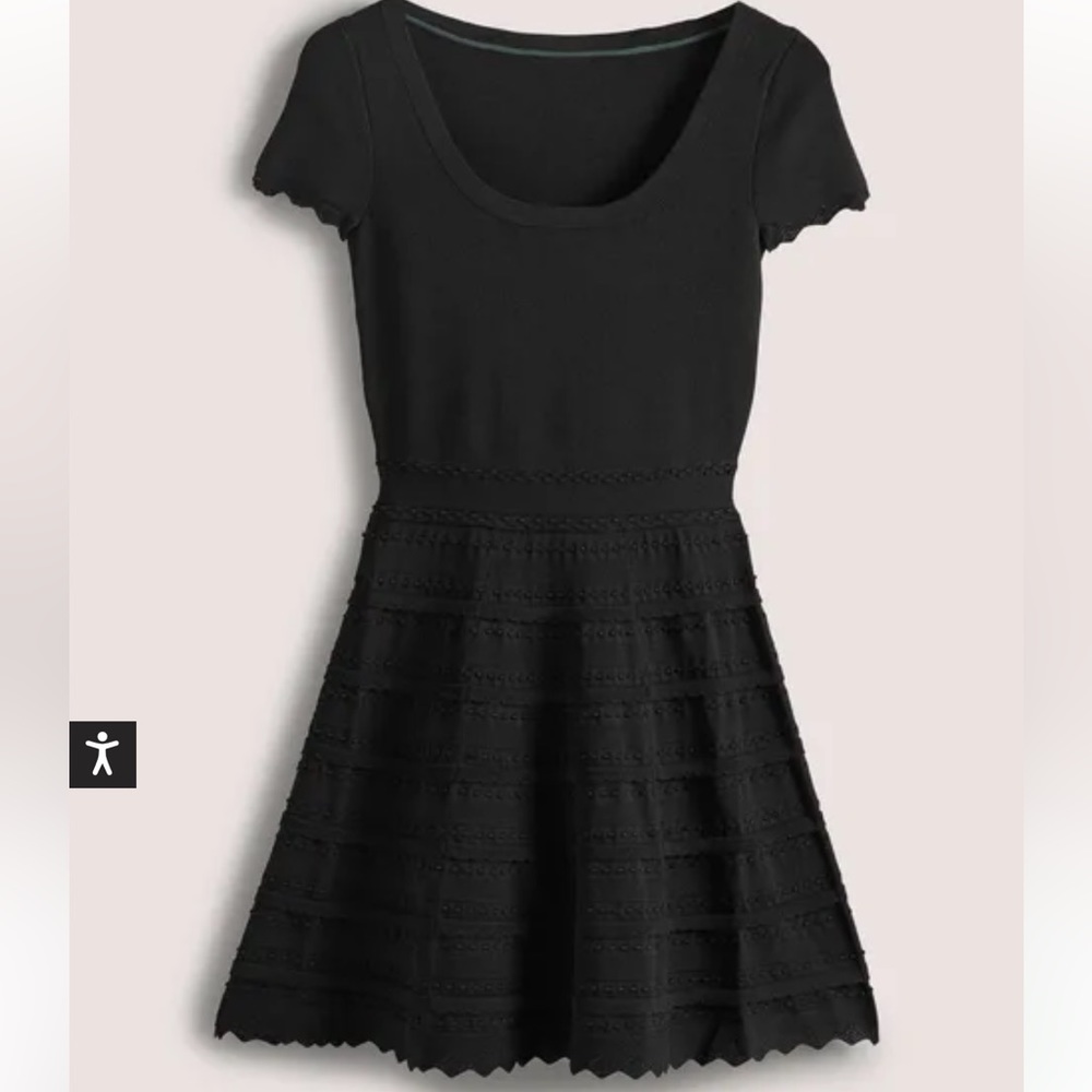 Boden Black knit dress 16/18L US